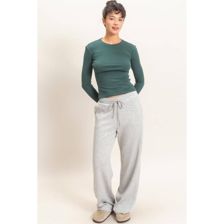 Crew Neck Long Sleeve Top