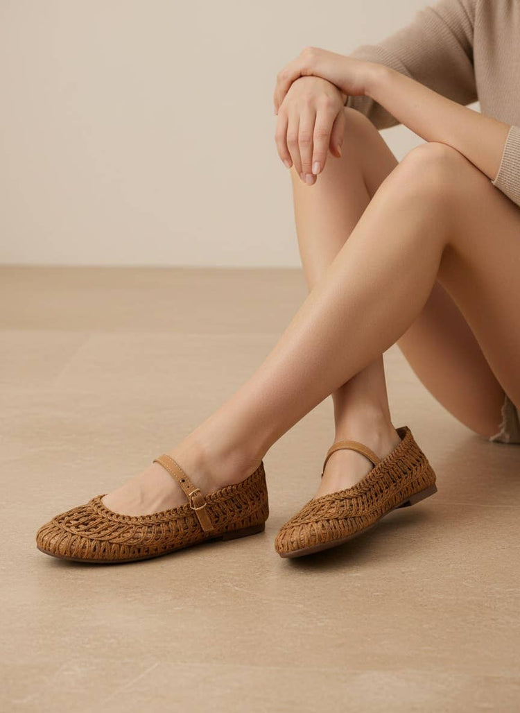 SUSAN WOVEN MARY JANE FLAT