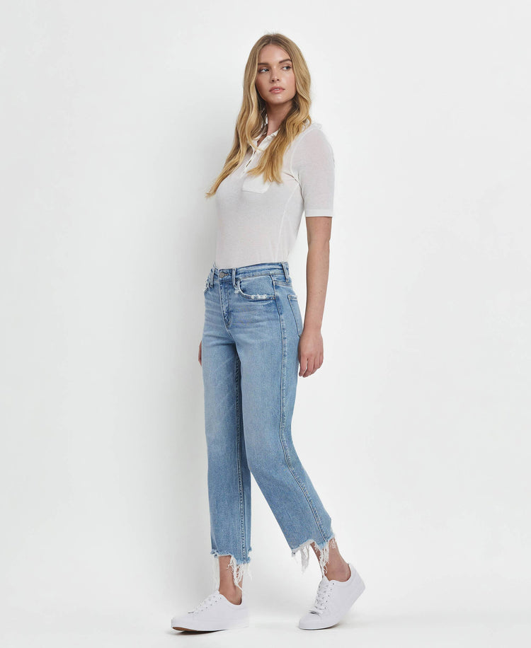 VICTORIA HIGH RISE REGULAR STRAIGHT JEANS