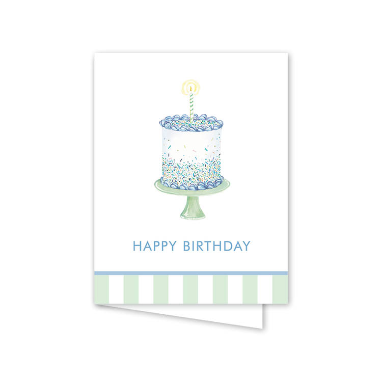 Funfetti Blue Cake Birthday: Single Card
