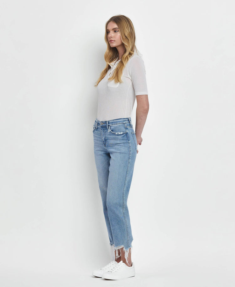 VICTORIA HIGH RISE REGULAR STRAIGHT JEANS
