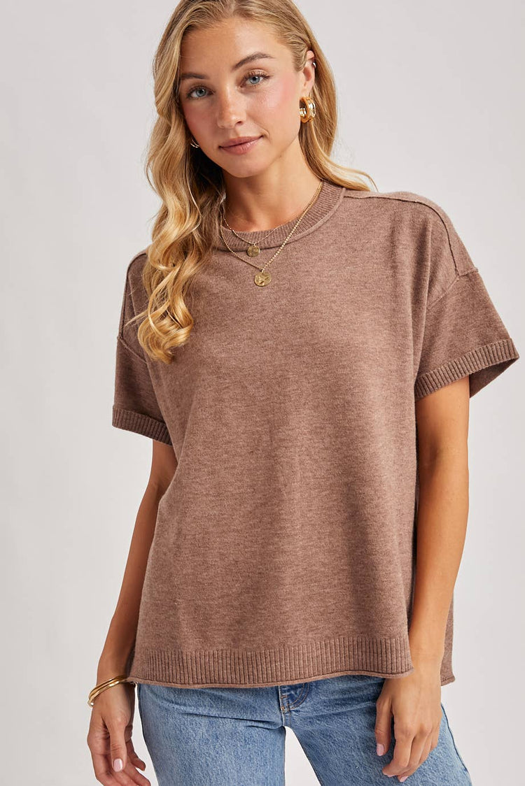 CREW NECK KNIT TEE