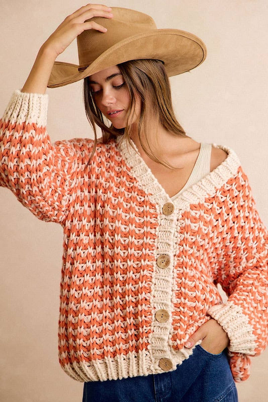 HARVEST CHUNKY SWEATER CARDIGAN
