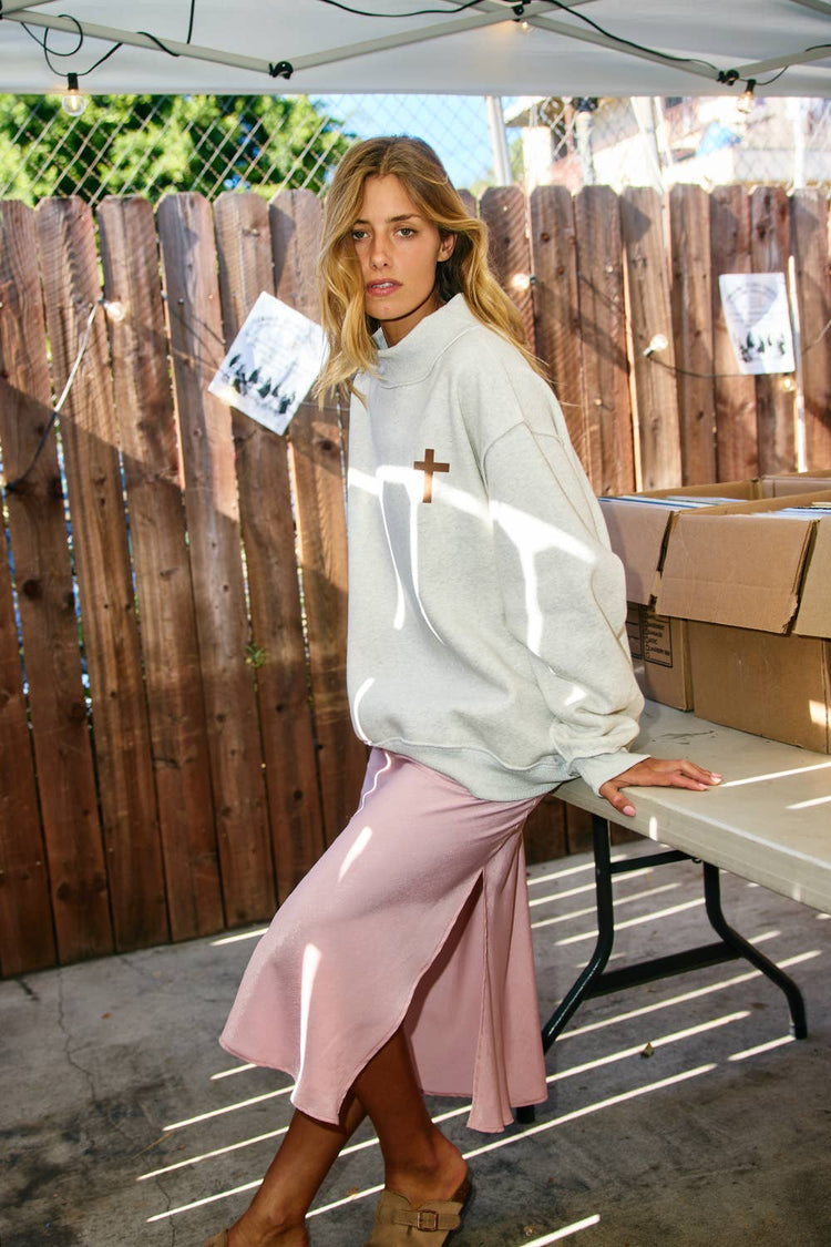 CROSS 'CROSS &JESUS SAVES' Reversible Sweatshirt