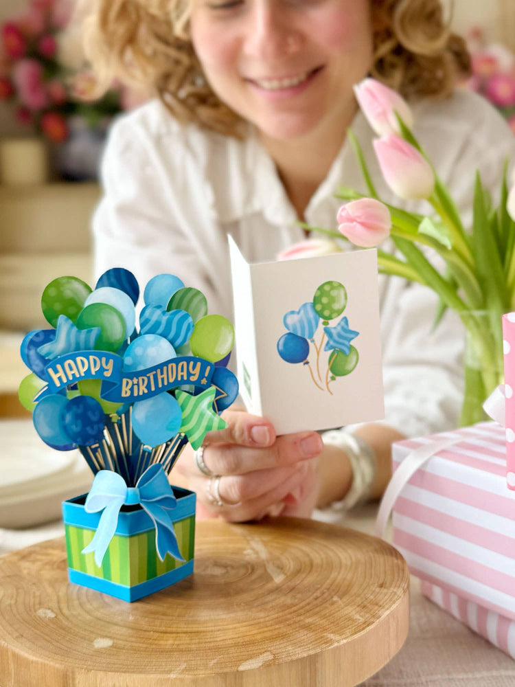 Mini Blue Birthday Balloons