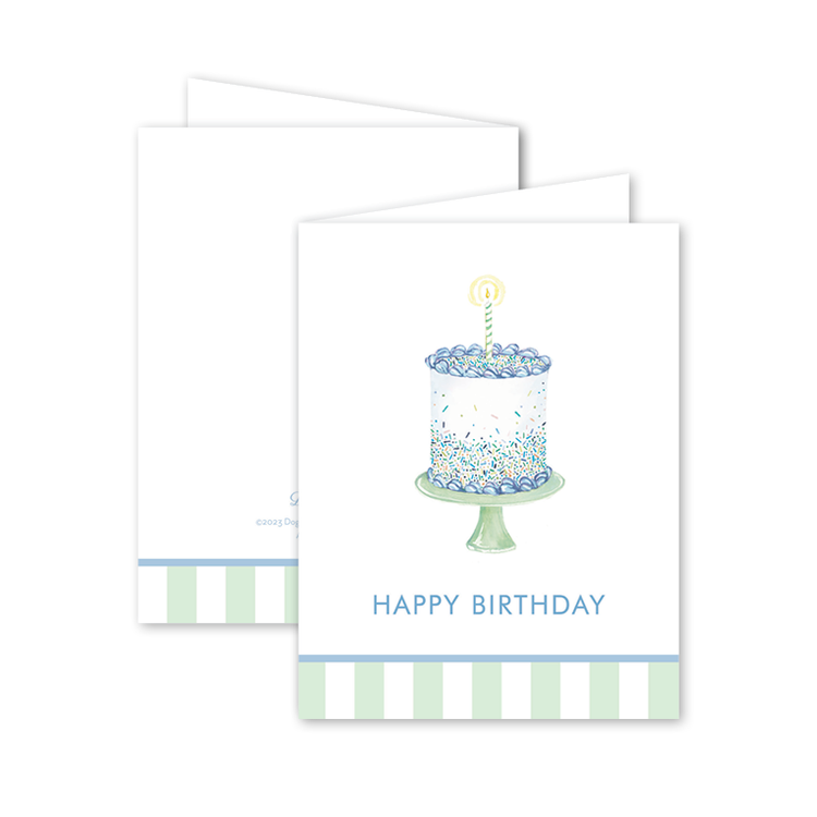Funfetti Blue Cake Birthday: Single Card