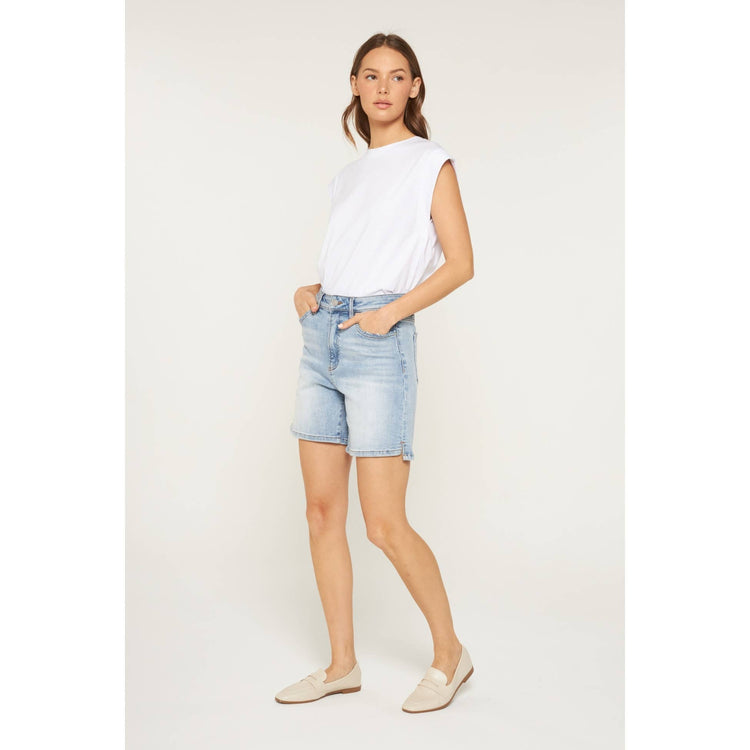 SUPER HIGH BERMUDA: LIGHT GREYISH BLUE
