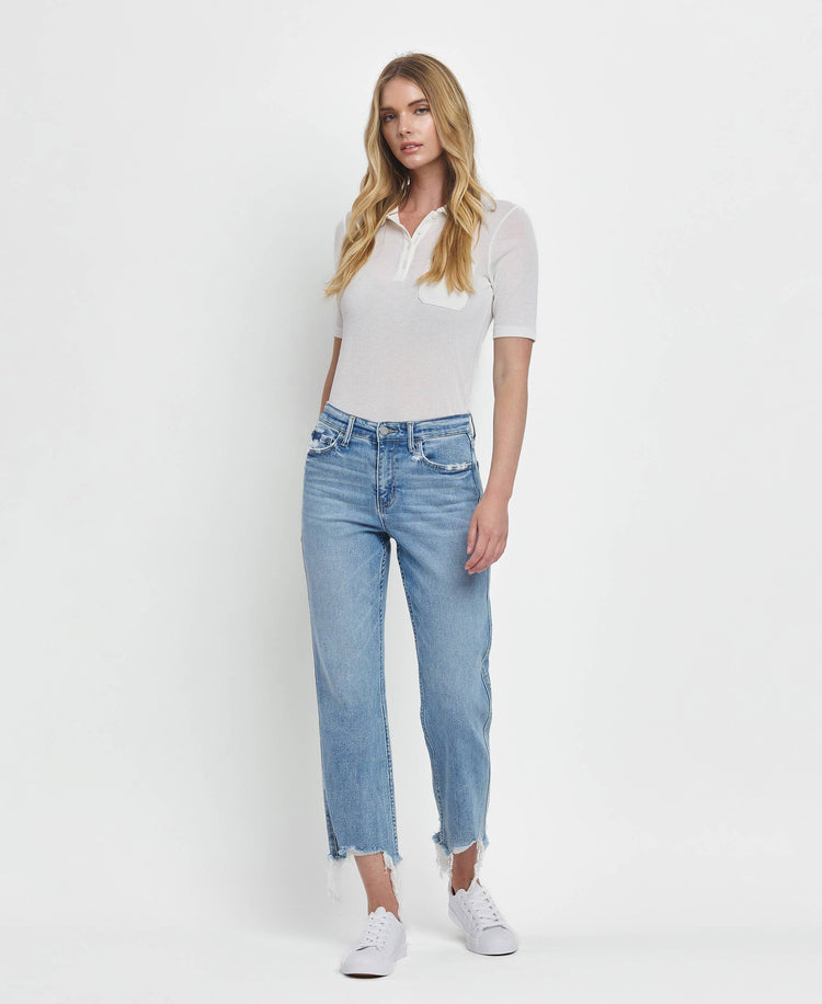 VICTORIA HIGH RISE REGULAR STRAIGHT JEANS