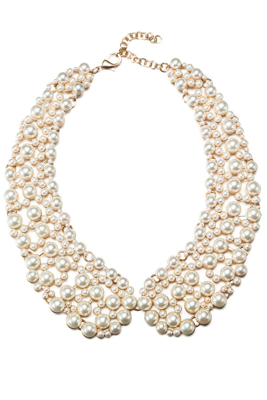 Diana Collar Necklace: Gold Pearl