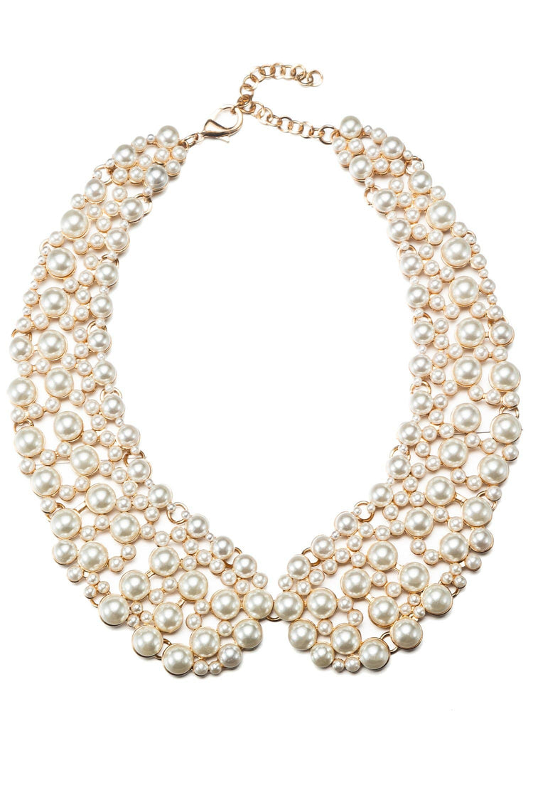 Diana Collar Necklace: Gold Pearl