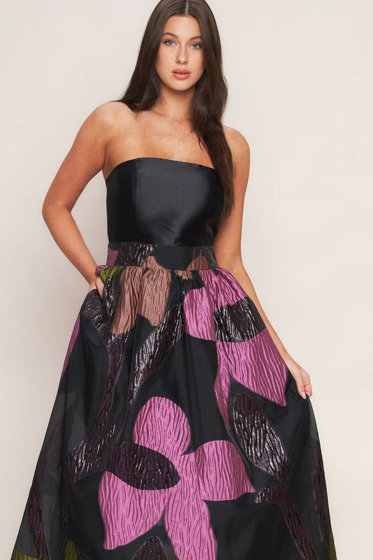 Floral Print Woven Midi Dress